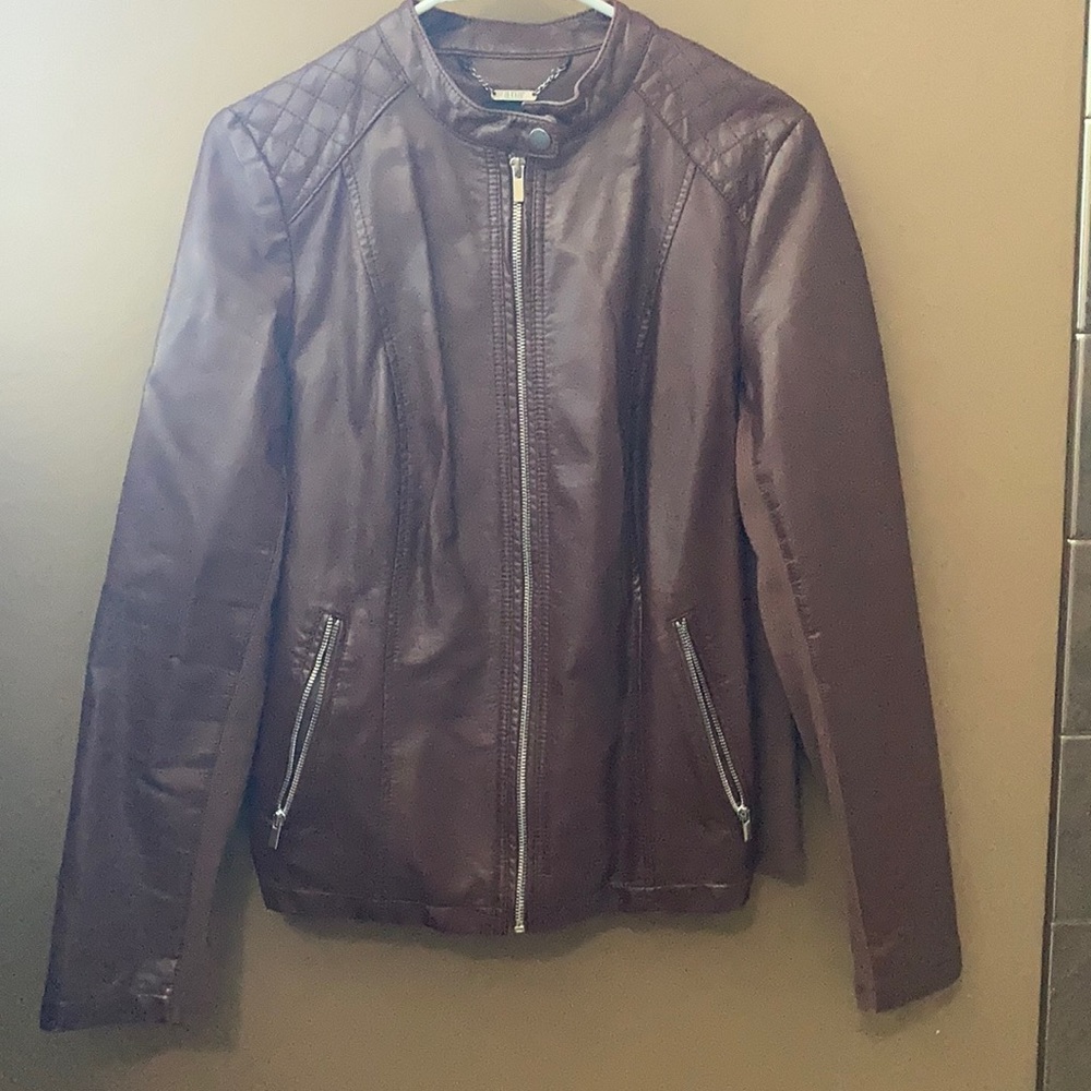 Faux leather jacket